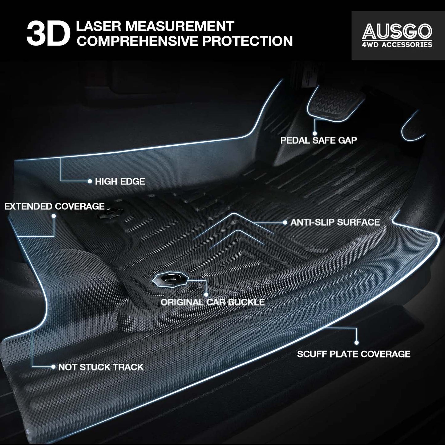 4WD FLOOR MATS - TOYOTA LANDCRUISER PRADO 150 SERIES