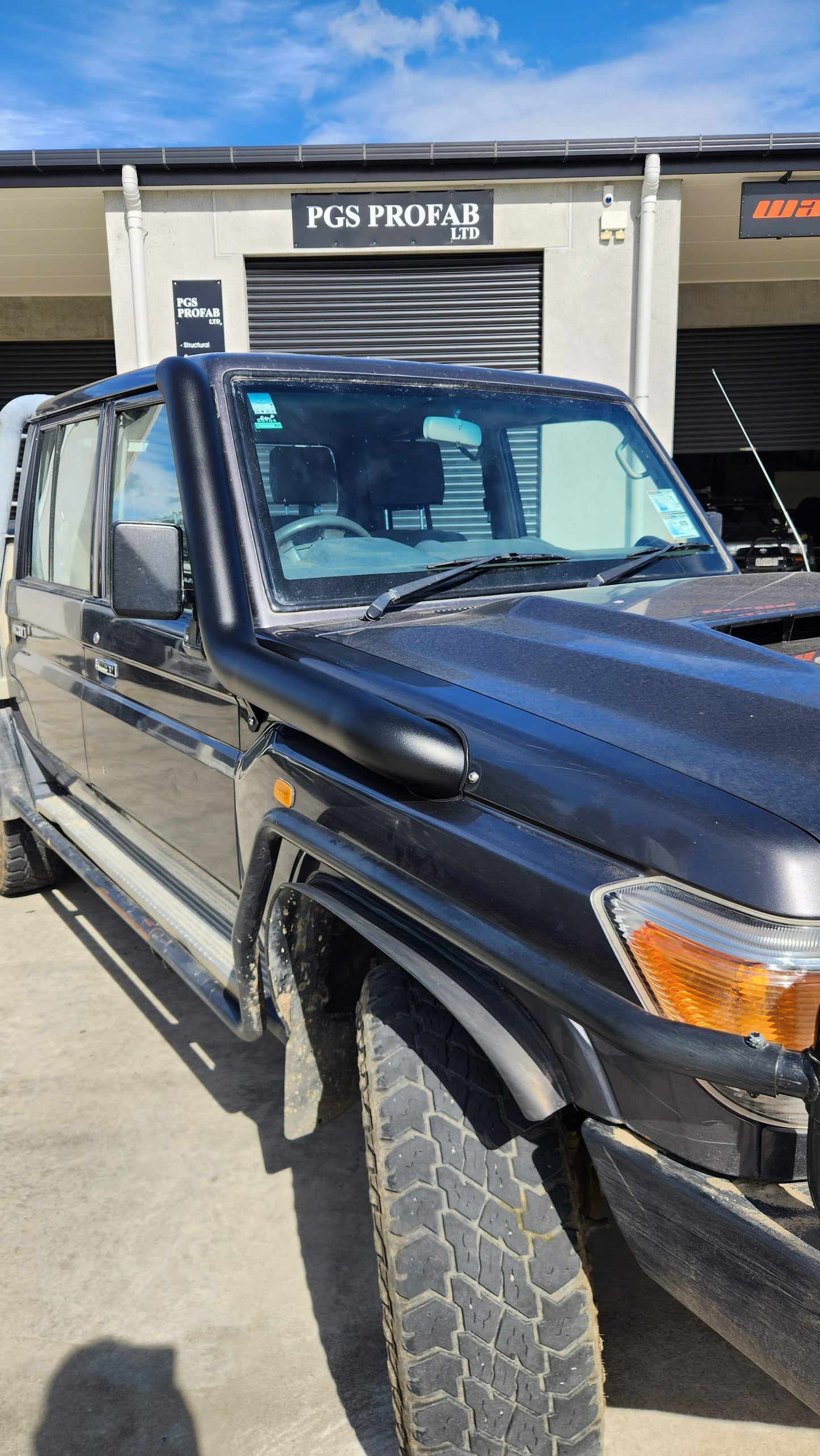 WALLY CUSTOMS 4'' SNORKEL TO SUIT TOYOTA LANDCRUISER 76/79 SERIES