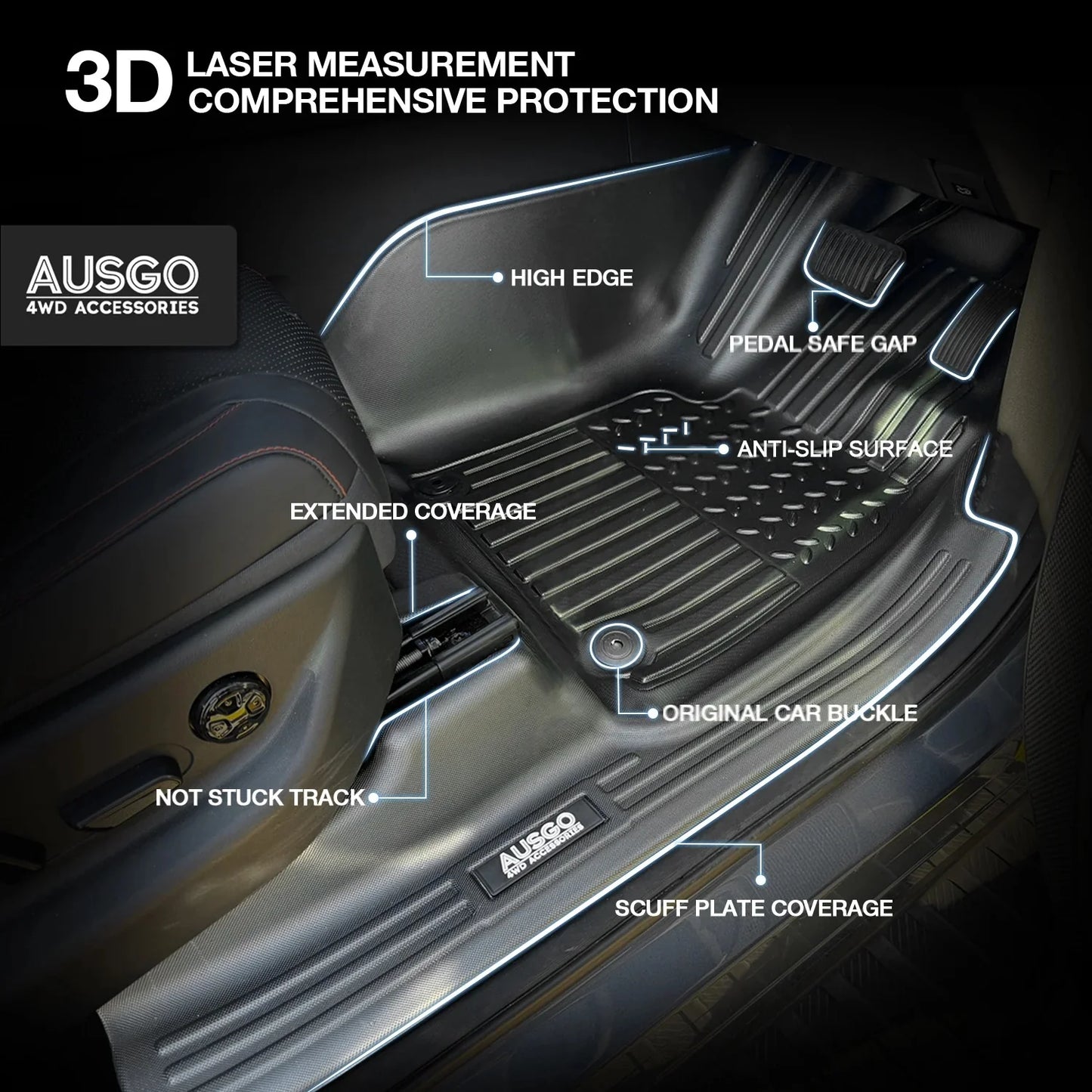 4WD FLOOR MATS - FORD RANGER 2022 -