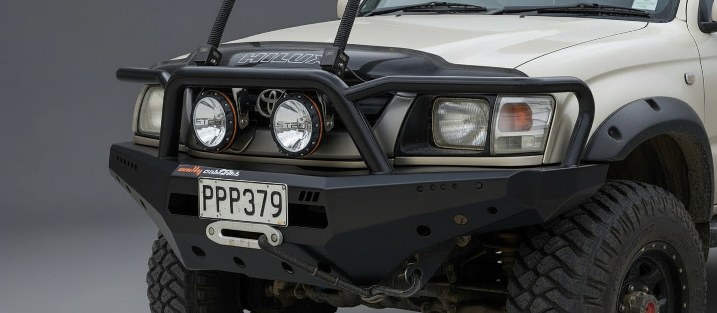WALLY CUSTOMS WINCH BAR TO SUIT TOYOTA HILUX LN106,107,167/KZN 165 (1989-2004) NON AIR BAG ONLY