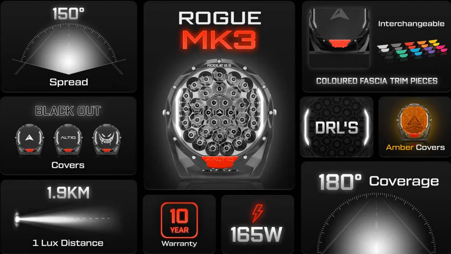 Altiq Rogue MK3 Spot Lights - 8.5"