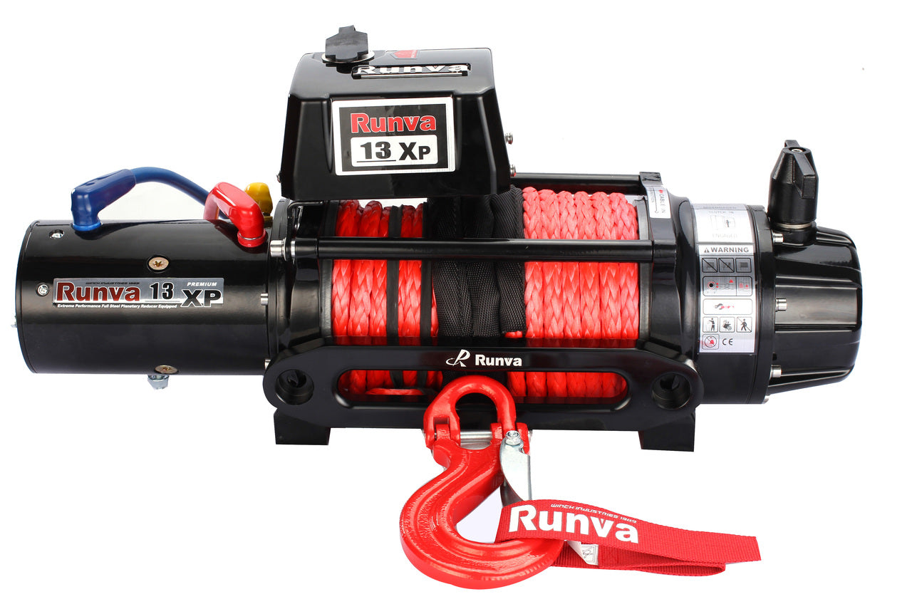 RUNVA 13XP PREMIUM WINCH 12V WITH SYNTHETIC ROPE