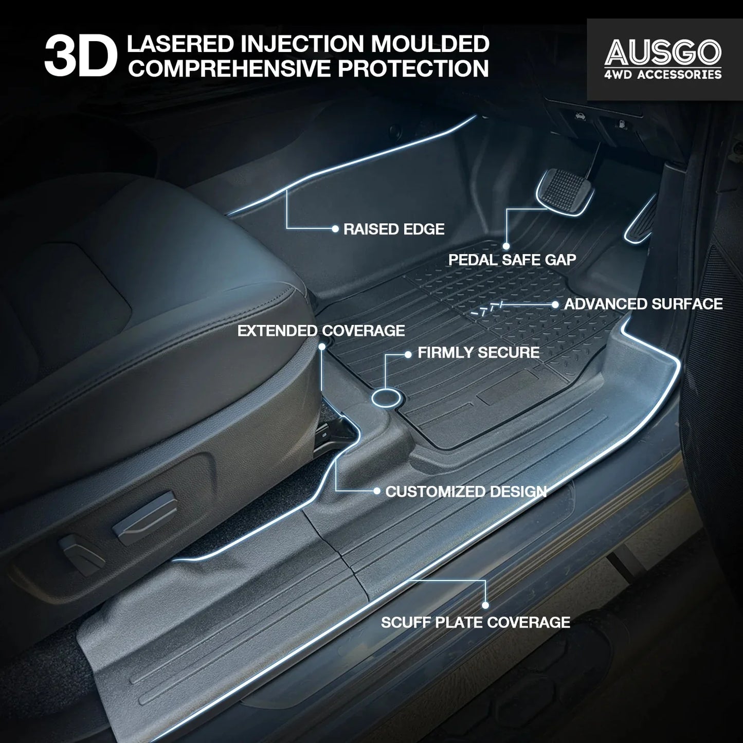 4WD FLOOR MATS (INJECTION) ISUZU MU-X 2021 -