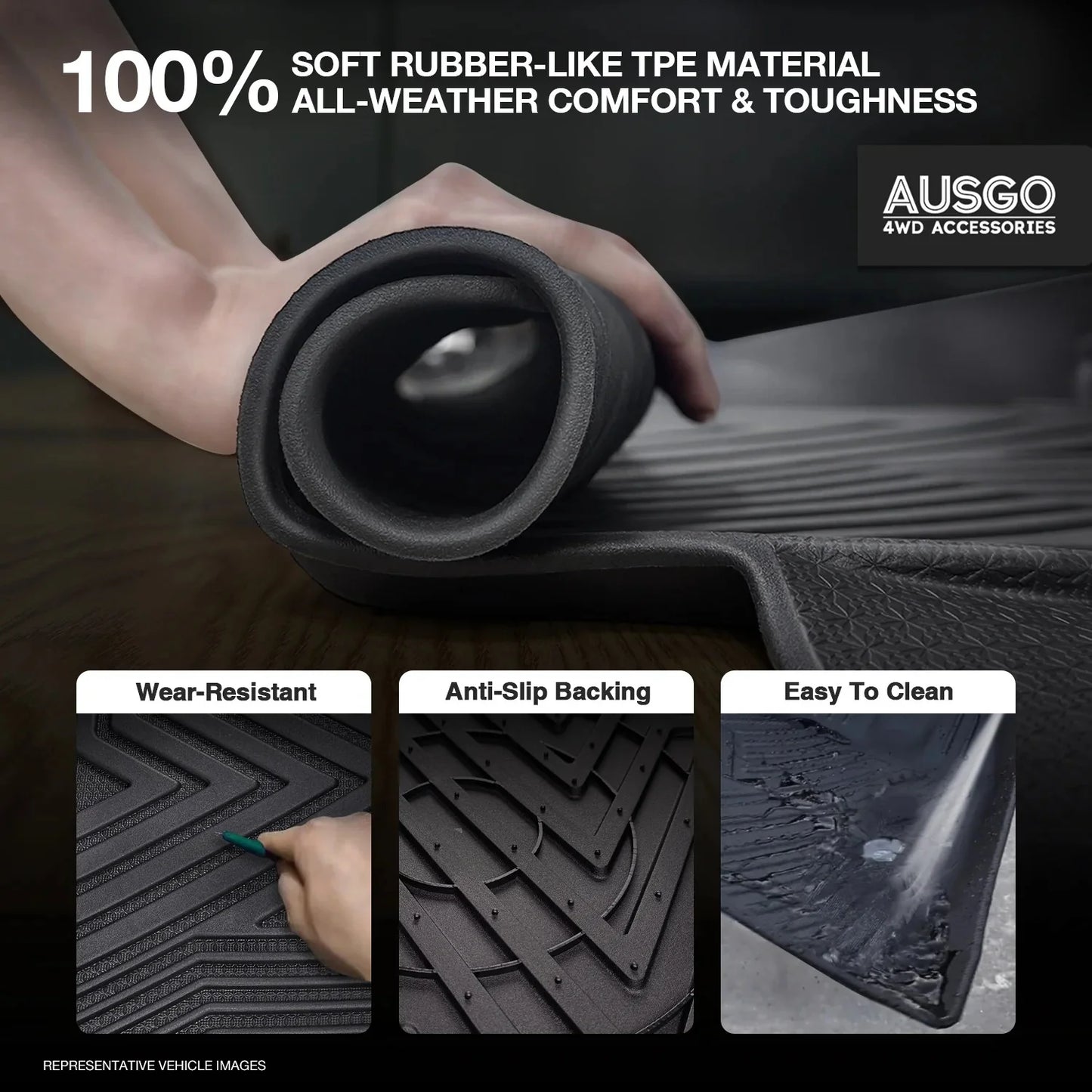 4WD FLOOR MATS (INJECTION) TOYOTA HILUX 2015 -